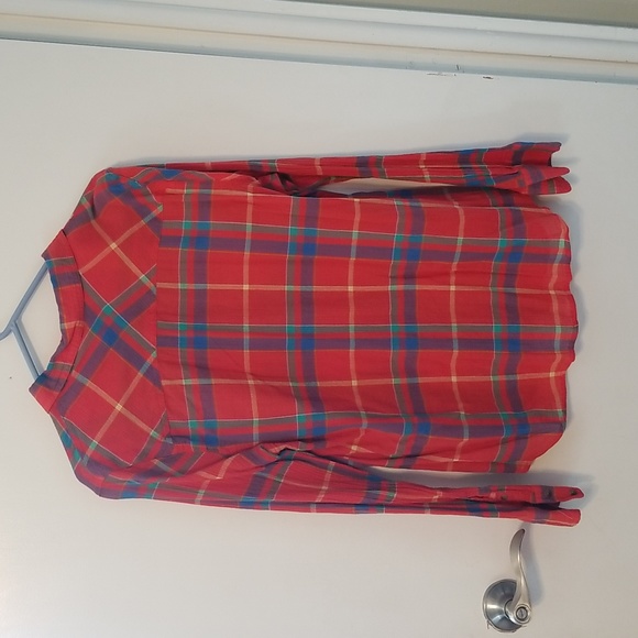 Women's merona button down plaid top, XL - Picture 4 of 4